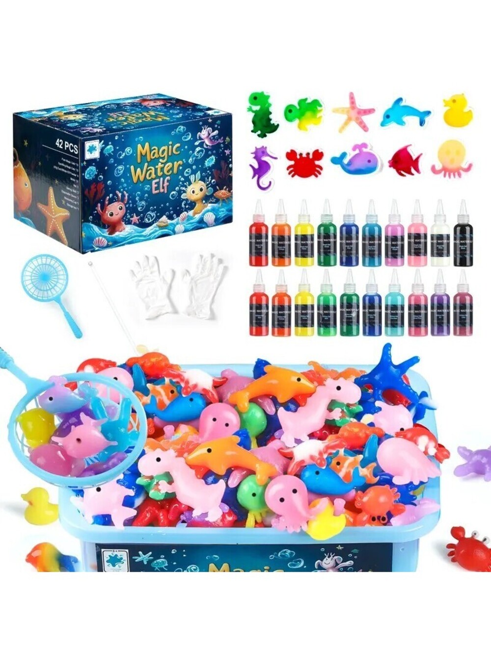 Magic Water Elf Toy Kit 10 Colors 23 Pieces